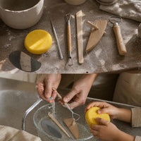 Wooden Pottery Clay Sculpting Tool Set for DIY Clay Modeling and Soft Pottery