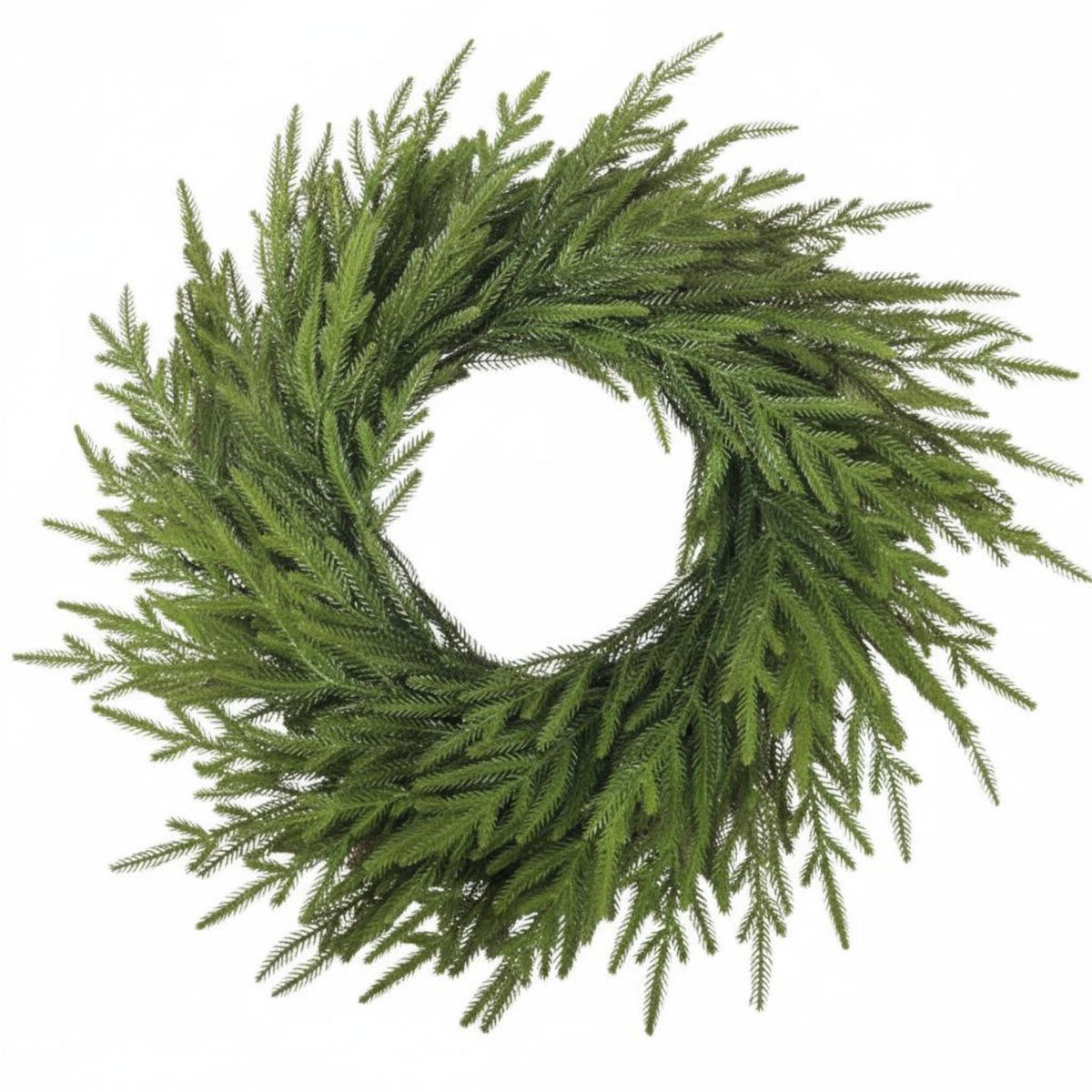 Easy to Hang Christmas Evergreen Wreath Realistic Look Artificial Greenery Garland Festive Design Evergreen Garland Long-Lasting Material for Entryway, Mantel, Wall