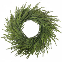 Easy to Hang Christmas Evergreen Wreath Realistic Look Artificial Greenery Garland Festive Design Evergreen Garland Long-Lasting Material for Entryway, Mantel, Wall