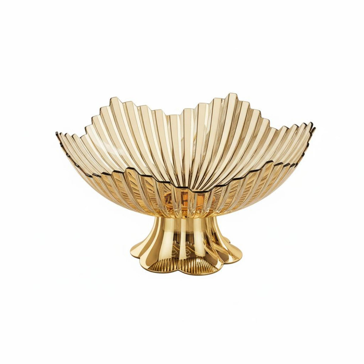 Pedestal Fruit Illuminated Bowl Elegant Design High Foot Fruit Plate Food Grade Material Decorative Snack Platter for New Year, Party