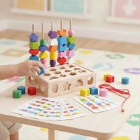 Child-Centered Shape Matching Board with Cards Stacking Wooden Sorting Board Educational Shape Sorter Sensory for Toddlers