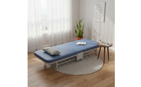 Folding Single Bed Space Saving Office Rest Bed Easy Assembly Portable Sleeper Cot for Guests, Living Room