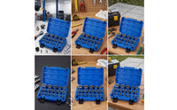19 Pieces Star Socket Set Chrome-Finished 12-Point Socket Set Tools Corrosion-Resistant Polished for Mechanics, Auto Repair