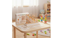 Parent-Child Play Creature Bead Matching Game Educational Child-Centered Wooden Bead Game Early Cognitive Development Wooden Color Matching Toy Fine Movement Skills for Children, Toddlers