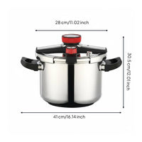 Burst-proofResistant Stainless Steel Pressure Cooker Safe Locking Lid 3-Level Pressure Cooker Easy to Clean for Home Cooking, Gas Cooktop