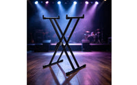Twin-Tube Keyboard Stand Foldable X Keyboard Stand Portable for Pianists