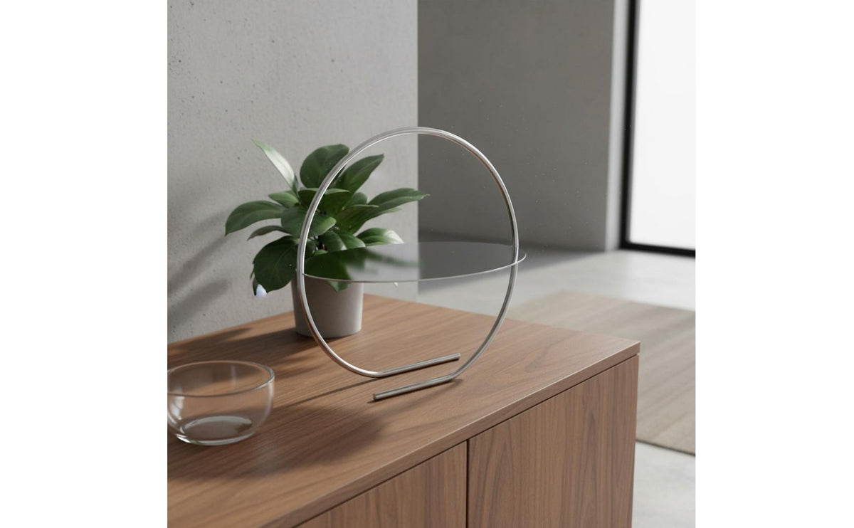 Round Mirror Tray Polished Finish Mirror Tray Easy to Clean Home Decor for Coffee Table, Tabletop