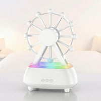 Decorative Ferris Wheel Vaporizer Cool Mist Vaporizer with Rainbow Light Stylish Tabletop Humidifier Compact for Sleepers, Office Workers, Bedroom, Desk, Nightstand