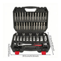 Chrome Vanadium Steel Strut Tool Kit Compatible Shock Absorber Socket Set Portable Strut Nut Socket Organized for DIYers, Workshop