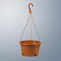 Plant Pots and Hanging Basket for Flower Pots, Textured Terracotta Wall Planter with Chains, Indoor Plant Display, Water Saving Fence Planters