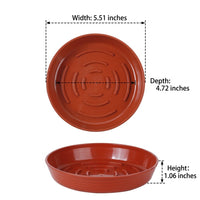 Plant Saucers and Round Tray Set, Drip Tray with Drainage Grooves, Plant Trays for Indoor Plant Saucer and Outdoor Plants Floor