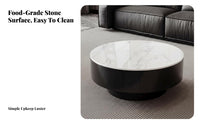 2 Pieces Internal Storage Round Nesting Tables Scratch Resistant Round Nesting Drum Stands Multipurpose Use Coffee Table Set Easy to Clean for Homeowners, Apartment Dwellers, Interior Designers, Small Areas, Lounge Area, Bedroom, Office