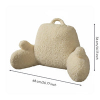 Backrest Cushion Ergonomic Design Fuzzy Bed Lounger Pillow Skin-Friendly Sherpa Waist Support Cushion for Office Workers, Dorm Room