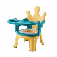 Squeaks When Seated Crown Backrest Squeaky Chair Rounded Corner Design Feeding Seat Ergonomic Back Support Kids Furniture Stable and Sturdy for Kindergarten