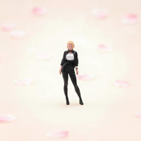 1/64 Scale Hand Painted Miniature Standing Woman Sturdy Upright Female Figure Figurine High Detail Display Item for Hobbyists
