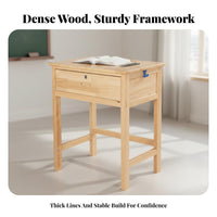 Sturdy Construction Single Student Desk with Chair Easy Assembly child's Desk and Chair Set Ergonomic Design kids' Furniture Safety Certified for Students, Children, Teenagers, Classroom, Tutoring Center, Home, Bedroom