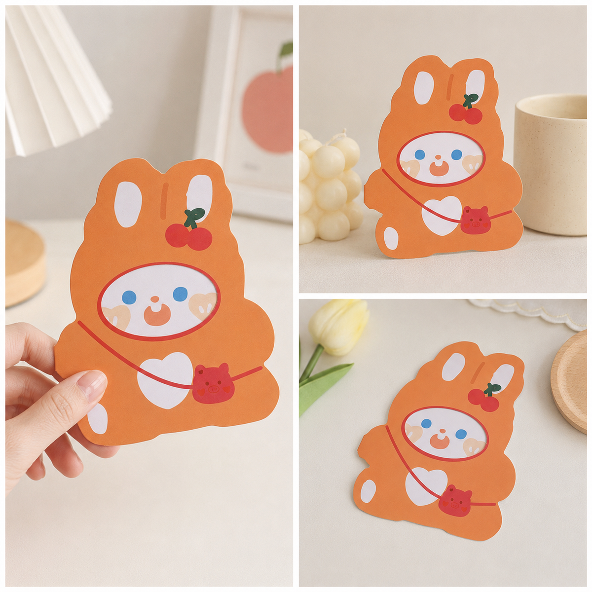 Cute Bear Birthday Greeting Card Ins Style Student DIY Thank You Message Postcard for Girls