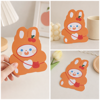 Cute Bear Birthday Greeting Card Ins Style Student DIY Thank You Message Postcard for Girls