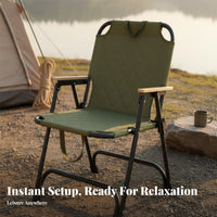 Foldable Folding Camping Chair Quick Setup Folding Camp Chair No Assembly Required Portable Outdoor Seat Stable Structure for Campers, Picnickers, Travelers, Hiking, Beach, Backyard, Lawn