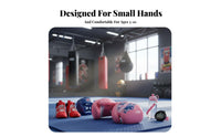 Thickened Padding Children's Boxing Gloves Long-Lasting PU Leather Kids Boxing Gloves Multi-Layered Foam Young Training Mitts Secure Hook-and-Loop Fastener Wrist Strap for Beginners, Toddlers, Muay Thai