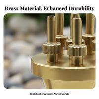 Brass Water Feature Nozzle Fan Spray Water Feature Head Expertly Crafted Column Jet Nozzle for Landscapers, Gardeners, Courtyard, Garden