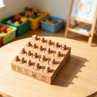 Wooden Sensory Matching Toy Educational Child-Centered Sorting Toy Open-Ended Shape Sorting Board for Kids, Home, Classroom, Preschool