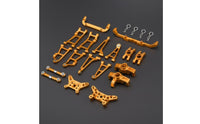 1/14 Scale RC Car Upgrade Set Adjustable Tie Rods Aluminum Shock Absorber System Arm Wear-Resistant kitResistant Metal RC Car Upgrade Kit