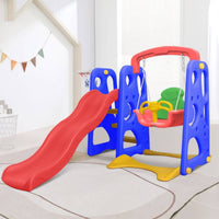 Young Child Slide and Swing Set Complete Slide and Swing Set Stable Indoor Playground for Little Ones, Kids, Playroom, Daycare, Nursery