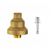 Tapered Tile and Stone Hole Opener Textured Stepped Hole Opener Abrasive Diamond Step Drill Bit Gold Colored