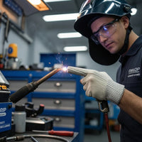 TIG Finger Heat Guard Fiberglass Thermal Finger Sleeve Secure Fit Long-Lasting for Welders, Metalworking