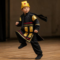 Kids Yue Fei General Costume with Cape for Stage Performance