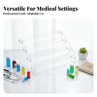 Acrylic Medicine Display Rack Space-Saving Acrylic Display Effortless Assembly Clear Multi-Tier Organizer for Pharmacists, Collectors