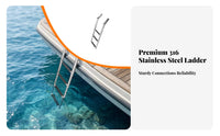 Boat Ladder Polished Metal Finish Folding Boat Ladder Foldable
