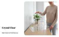 3 Tier Acrylic Display Stand Space-Saving Tiered Acrylic Stand Clear Figurine Display Shelf Easy to Assemble Clear Tiered Shelf