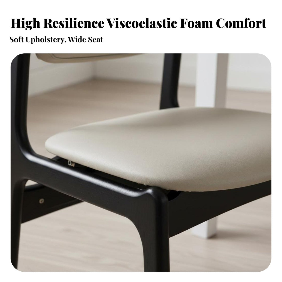 Nordic Design Upholstered Wooden Side Chair Light Luxury aesthetic Upholstered Wood Side Chair Ergonomic Backrest Kitchen Seat Non-Slip Foot Pads for Homeowners, Restaurant Owners, Interior Decorators, Dining Room
