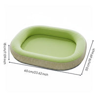 Washable Pet Bed Multi-Season Semi-Enclosed Dog Mat Portable Calming Pet Bed for Small Dogs, Cats, Summer, Indoor