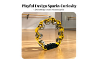 Double Row Tinkle Tambourine Crisp Percussive Sound Double Row Tambourine Easy to Blooming Design Shaped Hand Bell for Children, Beginners, KTV