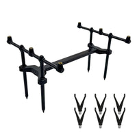 Double Rod Stand Telescopic Ground Stake Rod Holder Easy to Set up Ground Fishing Pole Holder for Outdoor
