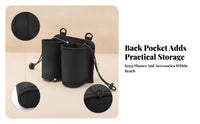 Mesh Cup Holder Bag Rear Storage Pocket Lightweight Luggage Handle Cup Holder Bag Suitcase Handle Organizer Multiple Pockets Black