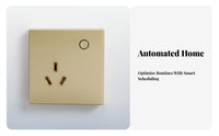 Type 86 Timed Control Function Connected Recept Alternating Current Le Outlet No Hub Required Wall for Homeowners, Tech Enthusiasts, Bedroom