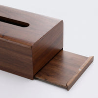 Tissue Box for Home Decor and Kitchen Decor, Solid Black Walnut Wood Napkin Holder, Minimalist Tissue Box Cover for Home Office, Wooden Design