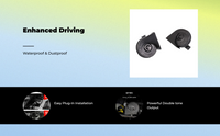 12V waterproof car horn universal