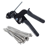 Stainless Steel Cable Tie Tool Easy to Use Cable Tie Tightening Pliers single-Hand for Wire Management, Electrical Work