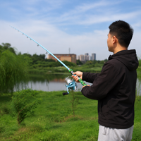 Telescopic Fishing Rod and Reel Combo 1.5m Composite Rod Saltwater Heavy Power