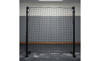 Black Soccer Rebound Net Woven Grid Replacement Rebound Net Rope-Edged Sports Gear Reinforced Edging