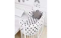 Grows with Your Child Convertible Oval Crib Extendable Design Multi-Functional Infant Bed Space Saving Toddler Table and Chair Set for Infants, Newborns, Toddlers, Bedroom, Playroom