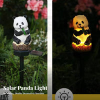 Waterproof Solar Panda Light Weather Resistant Panda Garden Stake Light Auto On/deactivate for Patio, Backyard, Pathway