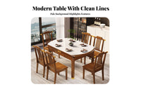 Two-WayShape Function Square-to-Round transformable Table Extendable Design Home Furniture Space-Saving Modern design for Apartment Dwellers, Families, Homeowners, Small Spaces, Dining Room, Kitchen
