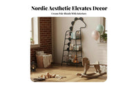 Slim Multi-Tier Shelving Unit Floor-Standing Tall Narrow Shelving Unit Space-Saving Easy Assembly for Bedroom, Playroom