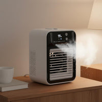 Twin Spray Mist Air Cooler Rapid Cooling Mini Air Cooler Compact Size Misting Fan Lightweight for Students, Office Workers, Dorm Room, Desk